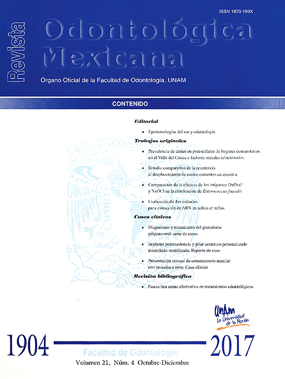 Go to journal home page - Revista Odontológica Mexicana